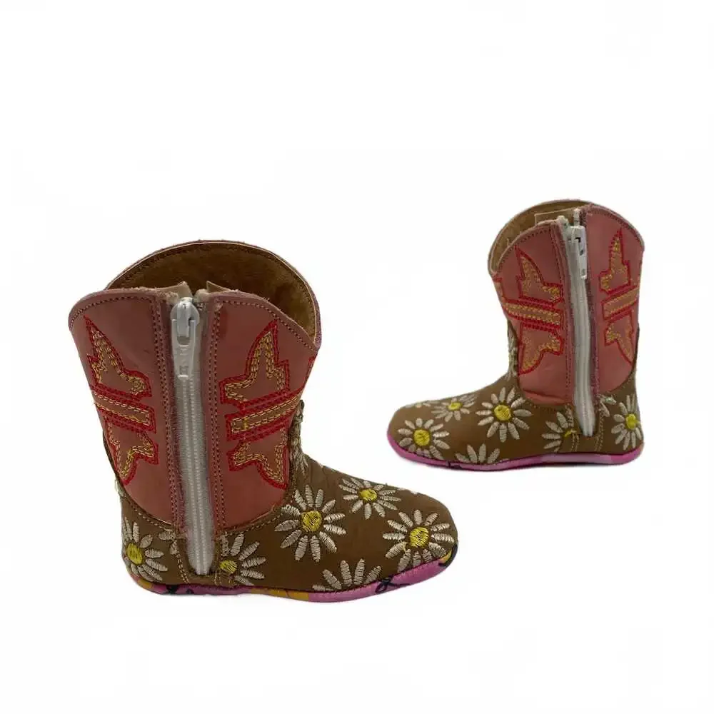 Tin Haul Pink Leather Boots | Girls’ Cowgirl Bootie Size 1G